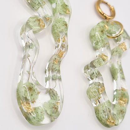 Mint Amsterdam Asymmetric Organic Oorbellen