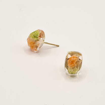 Den Haag Color Pop Rectangular Facet Stud Earrings