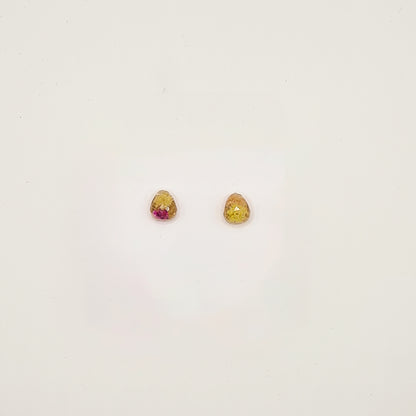 Den Haag Color Pop Faceted Teardrop Stud Earrings