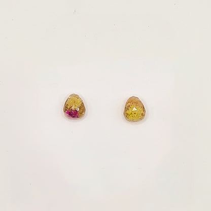 Den Haag Color Pop Faceted Teardrop Stud Earrings