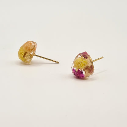Den Haag Color Pop Faceted Teardrop Stud Earrings