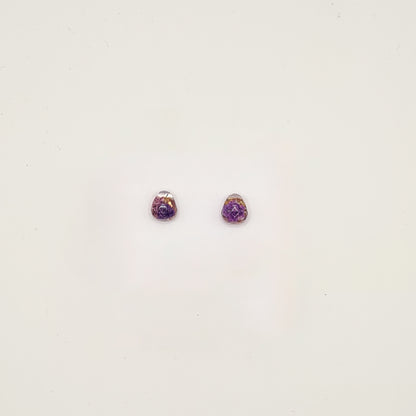 Violet Amsterdam Faceted Teardop Stud Oorbellen