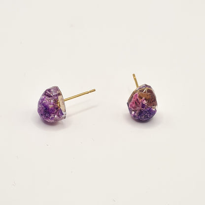 Violet Amsterdam Faceted Teardop Stud Oorbellen