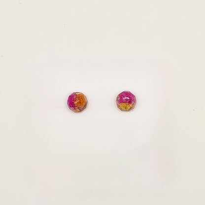 Den Haag Color Pop Faceted Circlet Stud Oorbellen