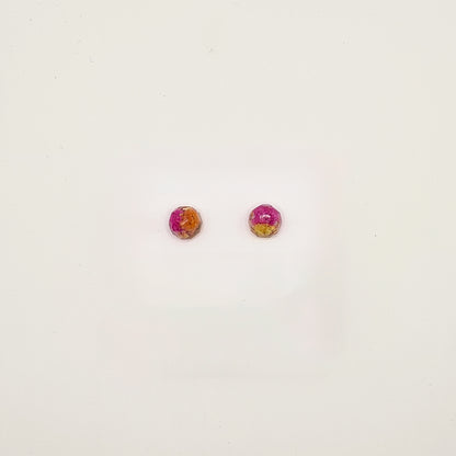 Den Haag Color Pop Faceted Circlet Stud Oorbellen