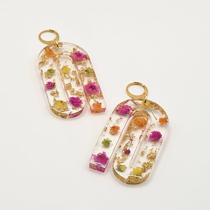 Den Haag Color Pop Spiral Ellipse Earrings