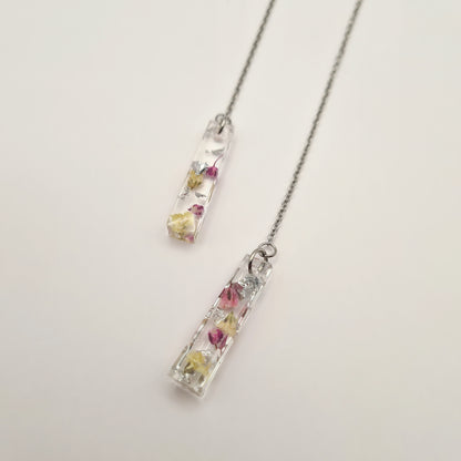 Spring Awakening Linear Threader Earrings