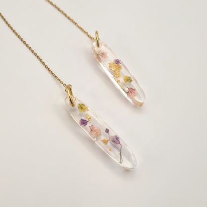 Jardin d'Été Oval Cascade Threader Earrings
