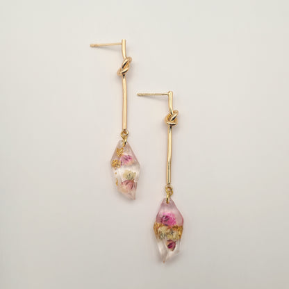 Spring Awakening Faceted Knotted Drop Earrings