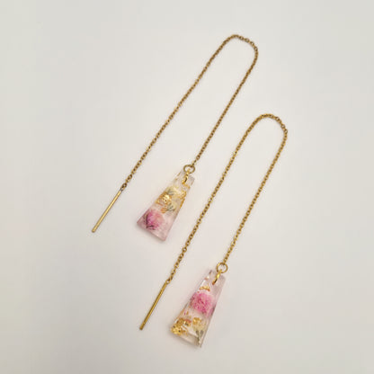 Spring Awakening Tapered Facet Threader Earrings