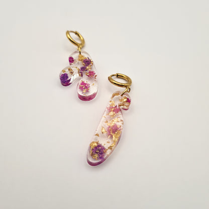 Violet Amsterdam Mini Asymmetric Organic Earrings