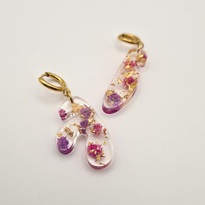 Violet Amsterdam Mini Asymmetric Organic Earrings