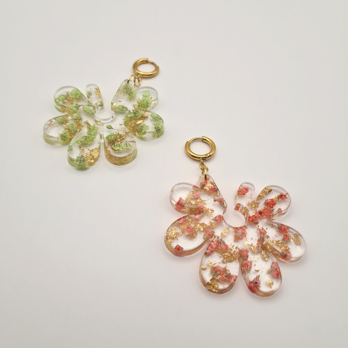 Strawberry Matcha Organic Fleur Earrings