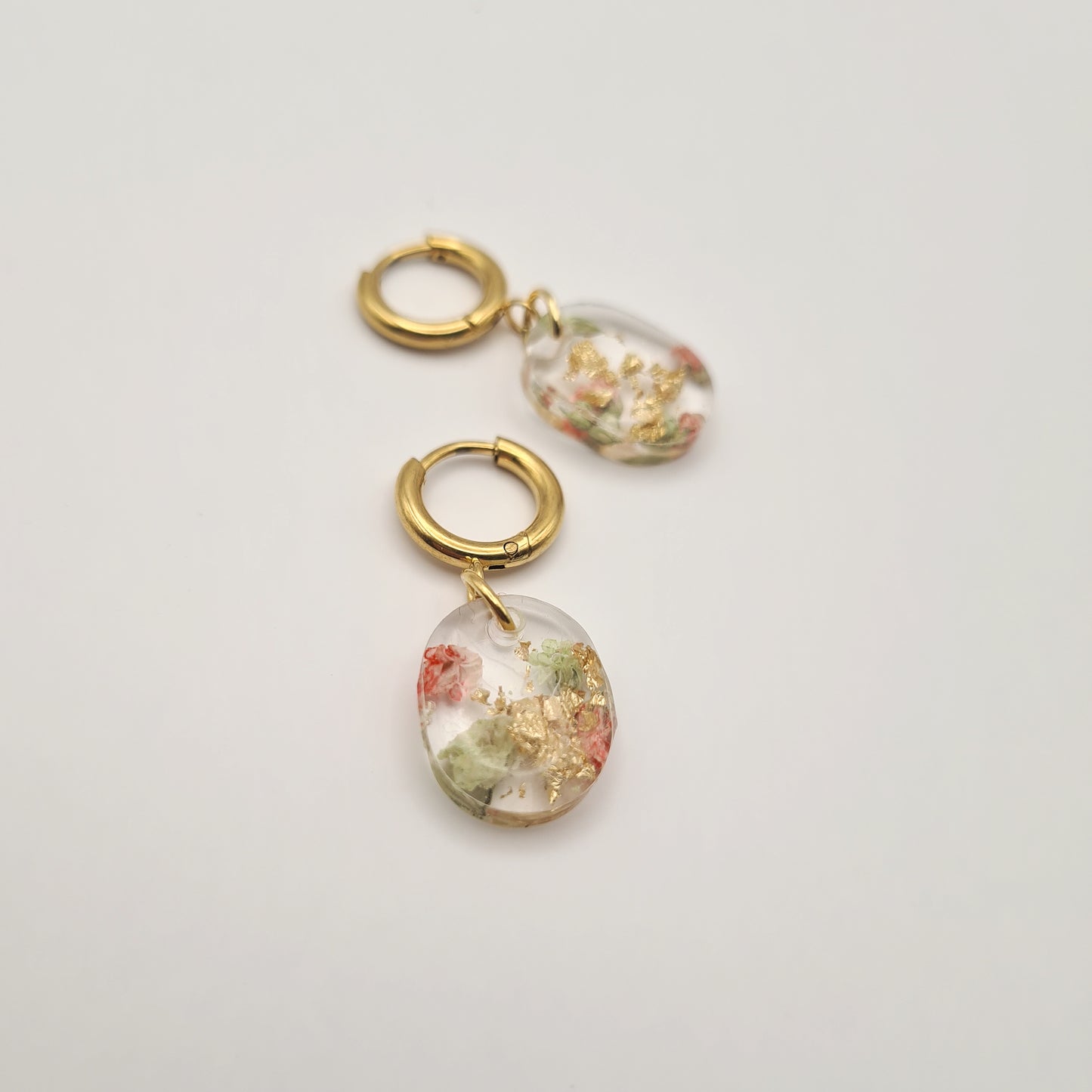 Strawberry Matcha Mini Oval Earrings
