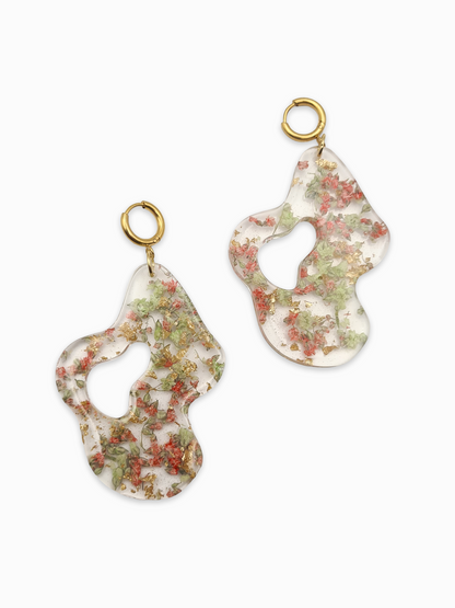 Strawberry Matcha Organic Earrings