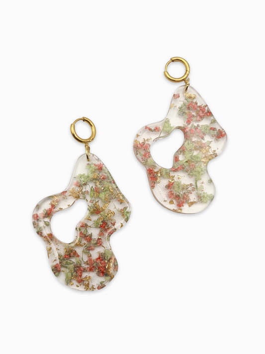 Strawberry Matcha Organic Earrings