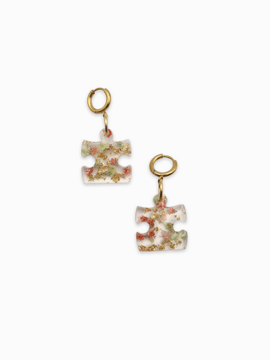 Strawberry Matcha Puzzle Earrings