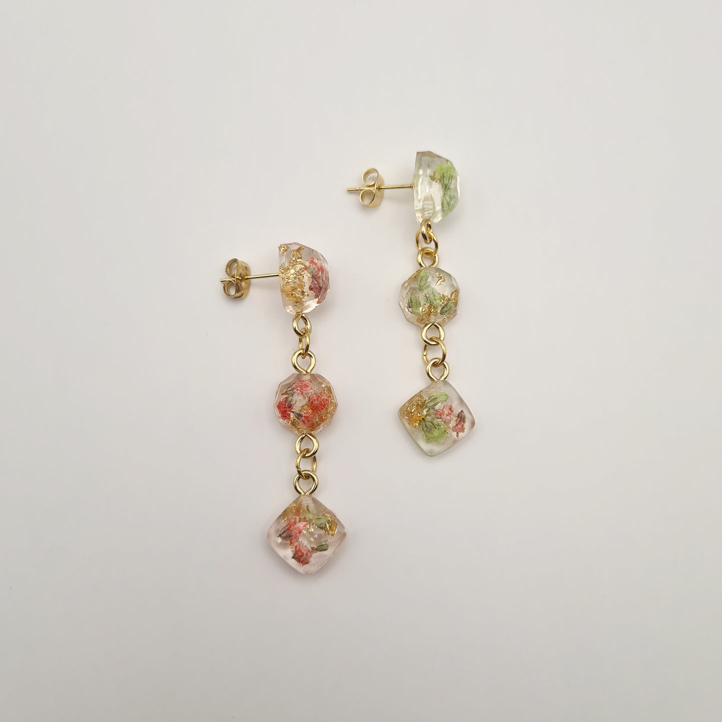 Strawberry Matcha Jewel Drop Earrings