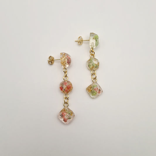 Strawberry Matcha Jewel Drop Earrings