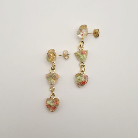 Strawberry Matcha Jewel Drop Earrings