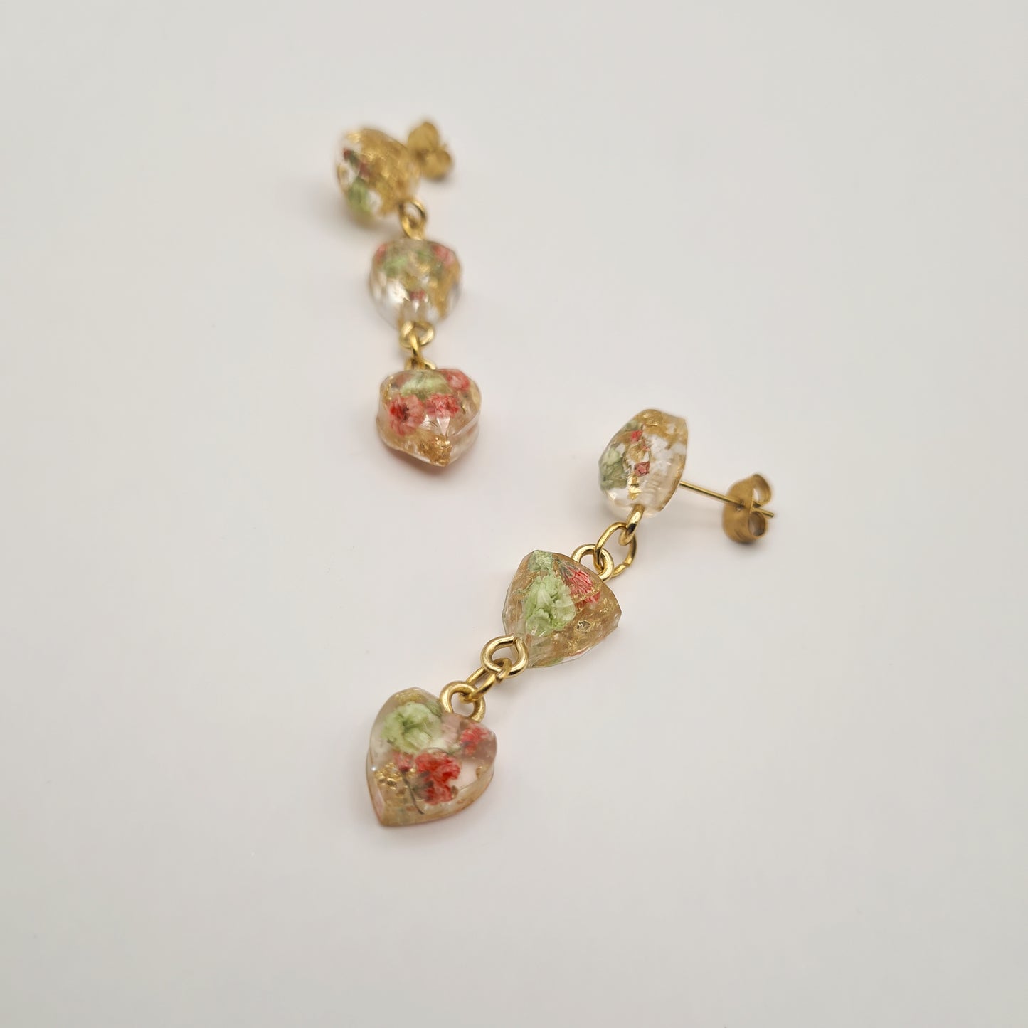 Strawberry Matcha Jewel Drop Earrings