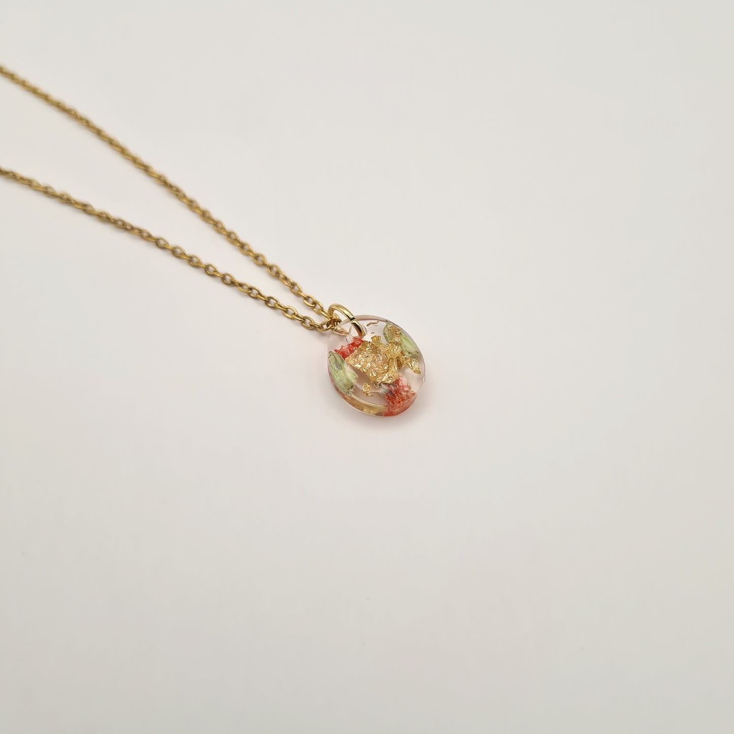 Strawberry Matcha Mini Ellipse Necklace