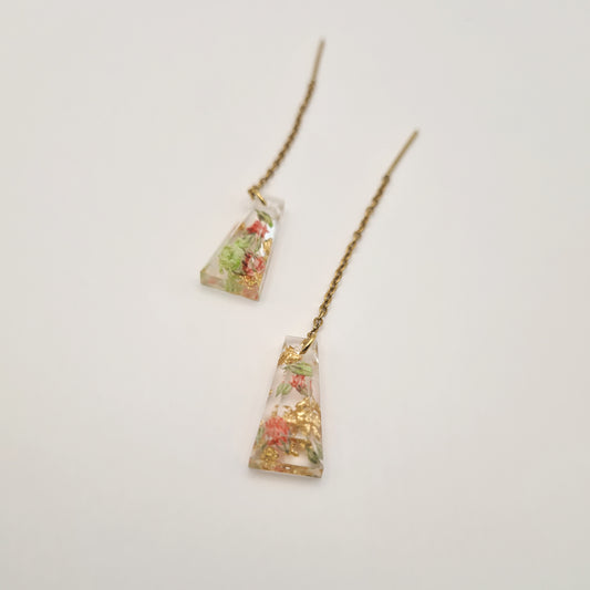 Strawberry Matcha Tapered Mini Threader Earrings