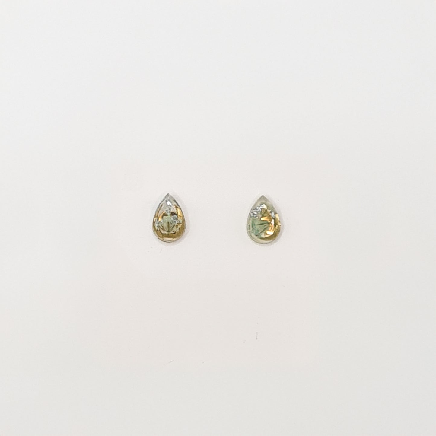 Hand Dyed Hellendoorn Faceted Teardrop Stud Earrings