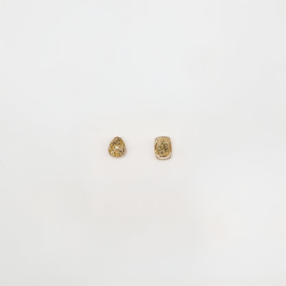 Flora Neutra Den Haag Rectangular Facet & Faceted Teardrop Stud Oorbellen