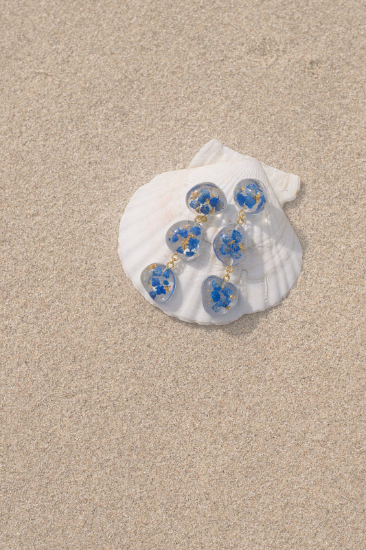 The Tide Large Pebble 3-Drop Earrings