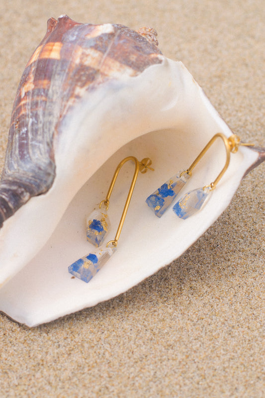 The Tide Asymmetric Arch Drop Earrings