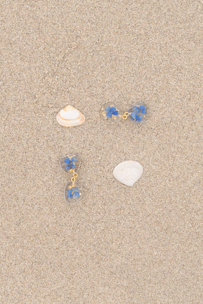 The Tide Small Pebble 2-Drop Earrings