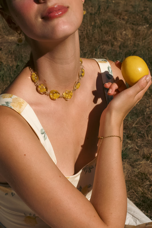 Limoncello Romance Large Pebble Ketting