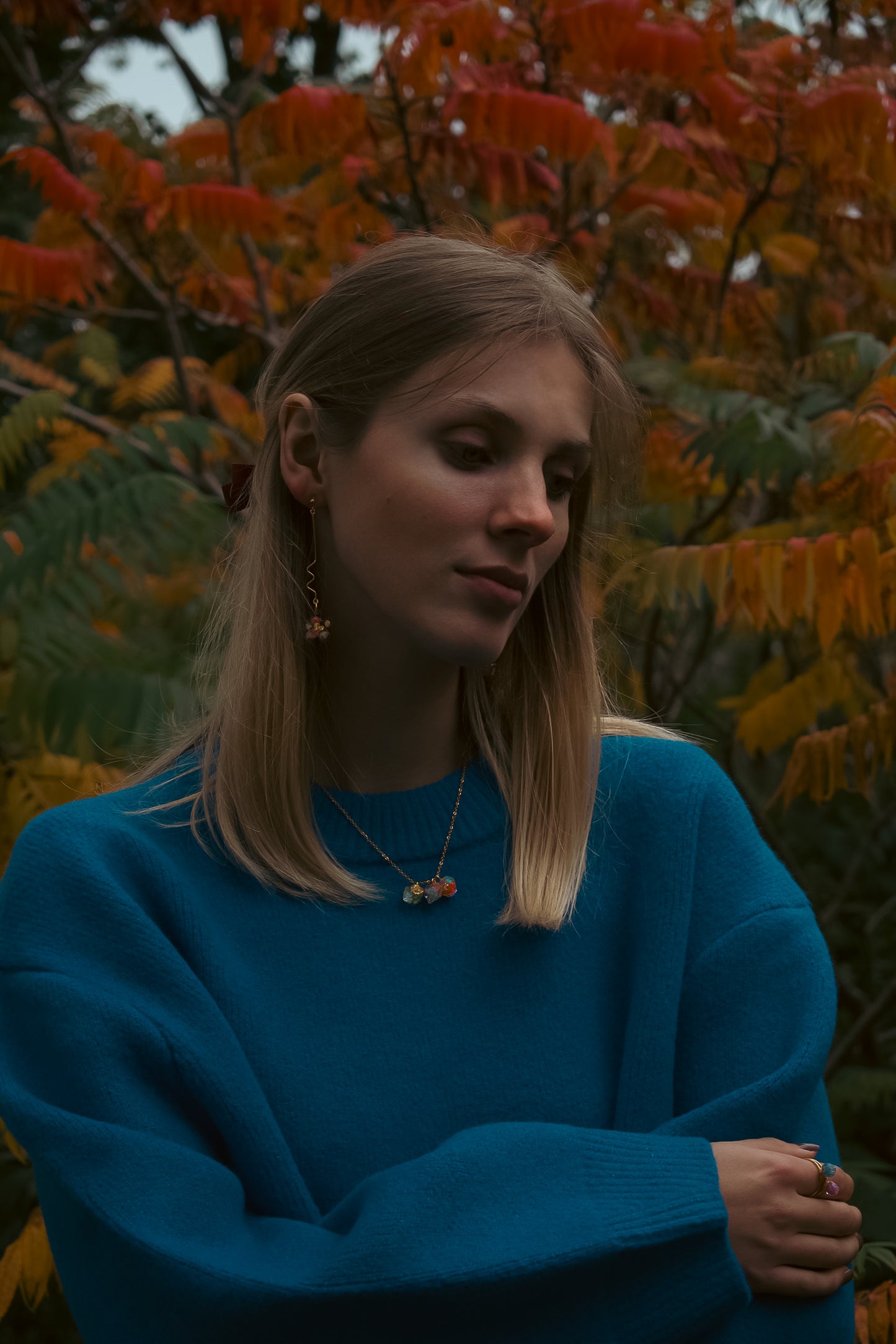 Late Bloomers Crystal Cluster Necklace