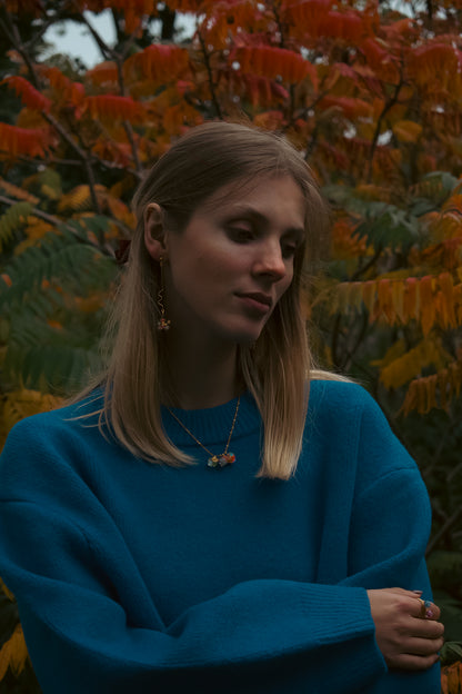 Late Bloomers Crystal Cluster Necklace