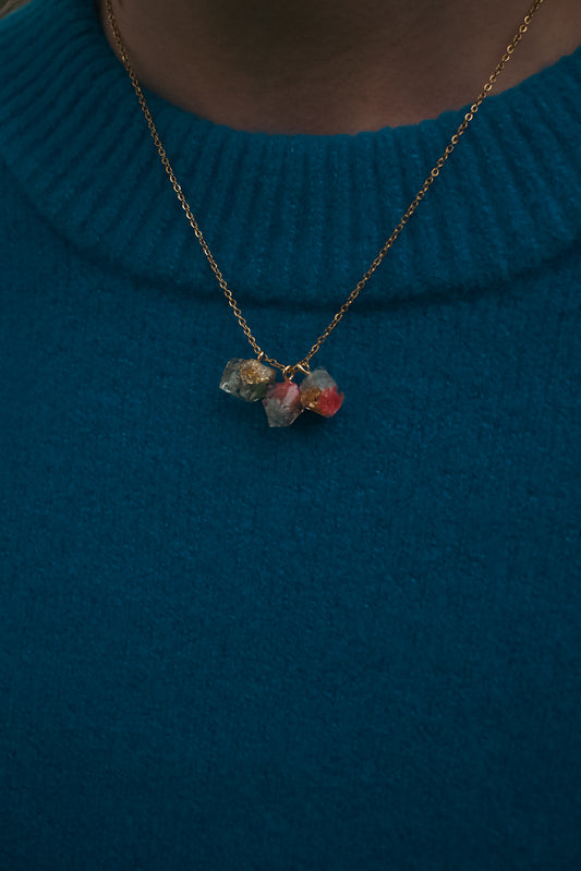 Late Bloomers Crystal Cluster Necklace