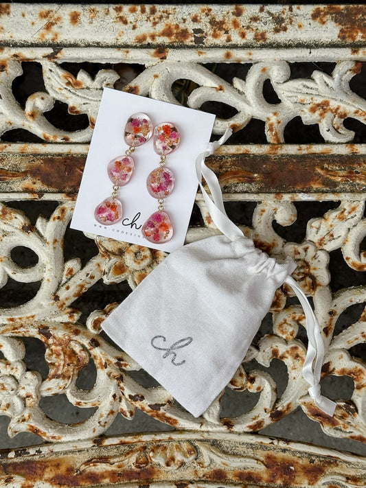 The Blossom Chapter Large Pebble 3-Drop Earrings