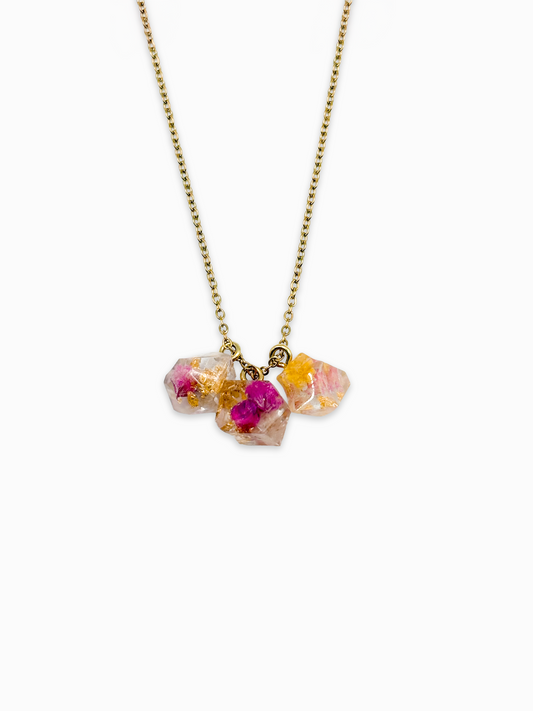 Late Bloomers Crystal Cluster Necklace