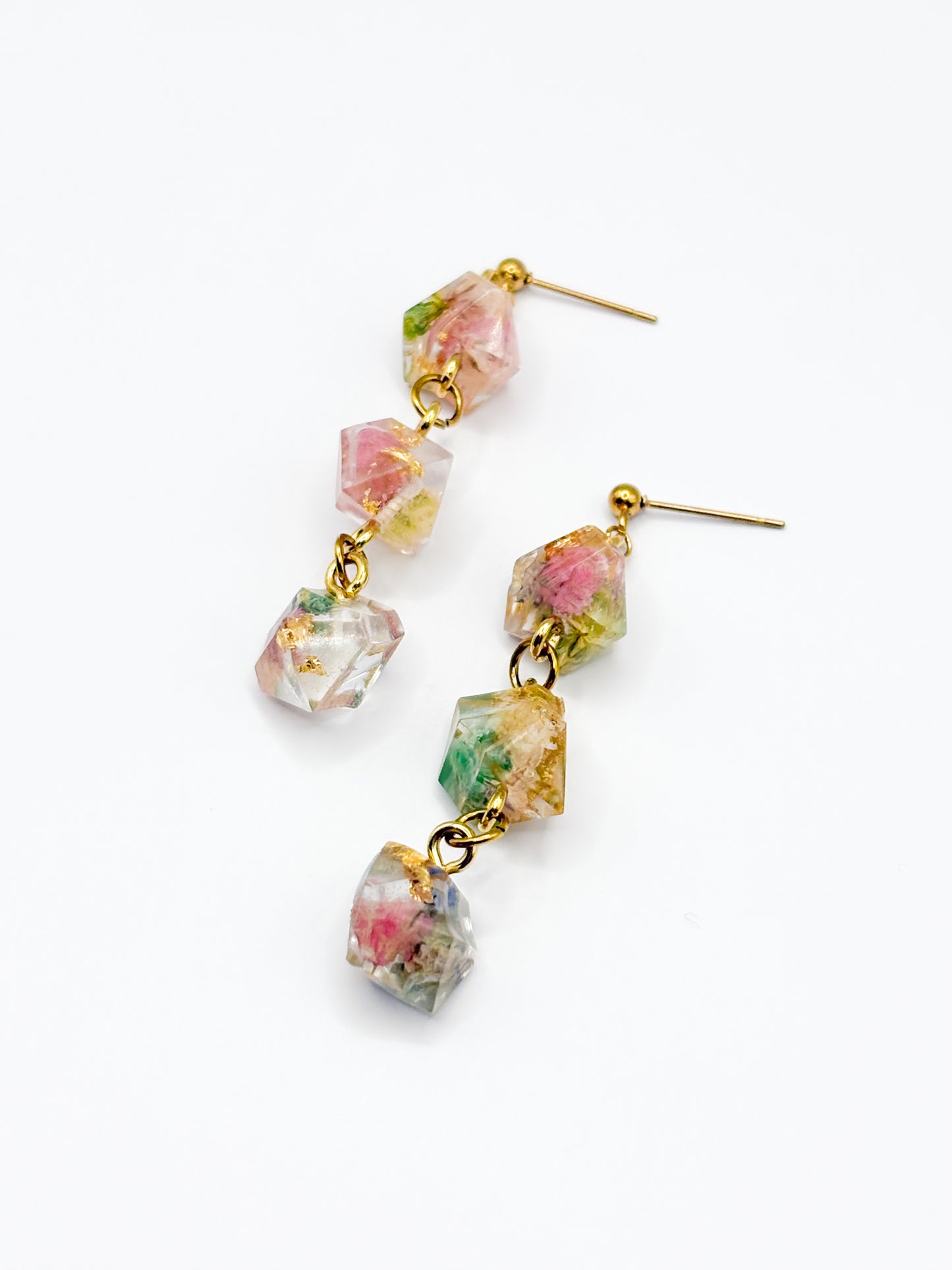 Late Bloomers Crystal 3-Drop Stud Earrings