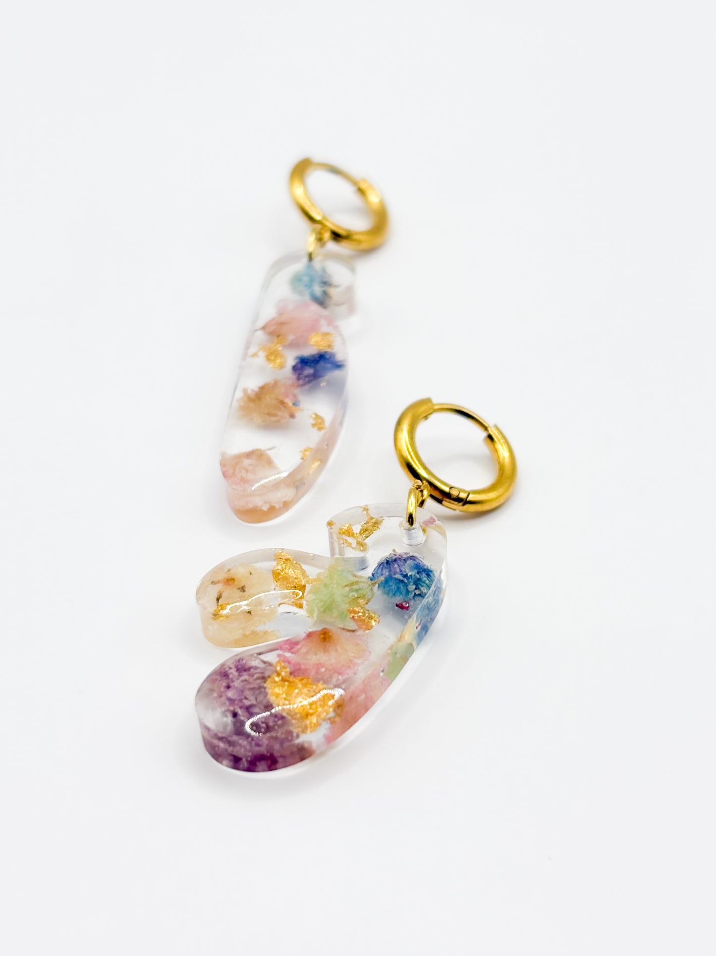 Late Bloomers Mini Asymmetric Organic Earrings