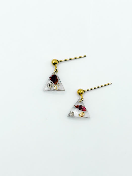 The Final Chapter Mini Triangle Dangle Earrings
