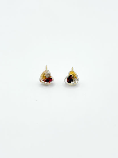 The Final Chapter Mini Heartbeat Stud Earrings
