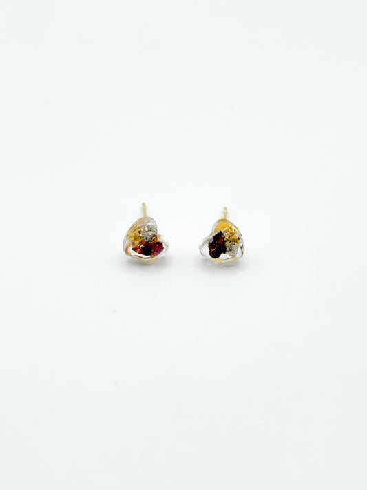 The Final Chapter Mini Heartbeat Stud Earrings