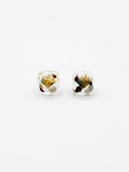 The Final Chapter Square Stud Earrings