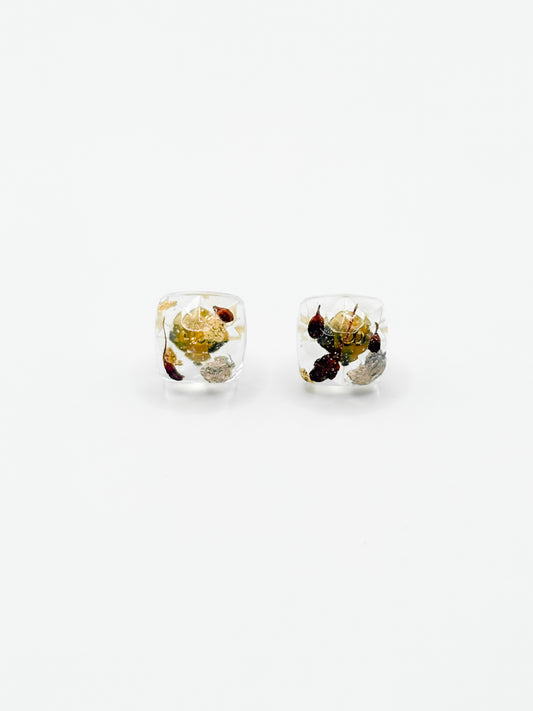 The Final Chapter Square Stud Earrings