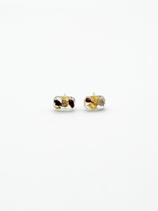 The Final Chapter Mini Emerald Cut Stud Earrings