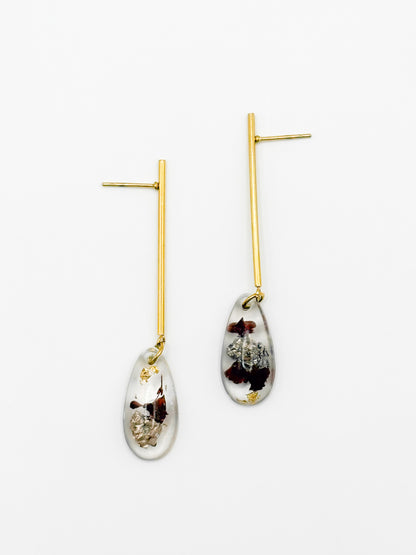 The Final Chapter Linear Teardrop Drop Earrings