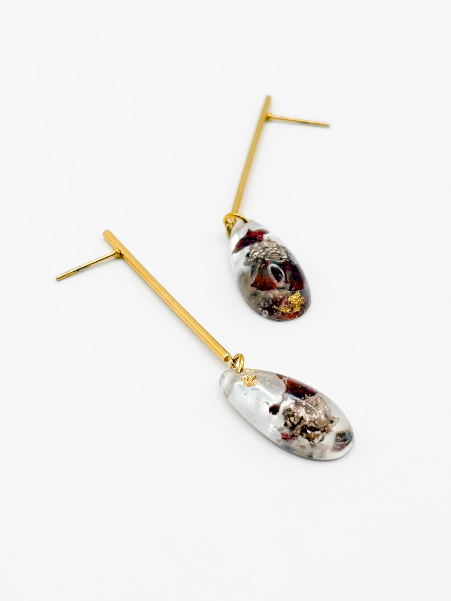 The Final Chapter Linear Teardrop Drop Earrings