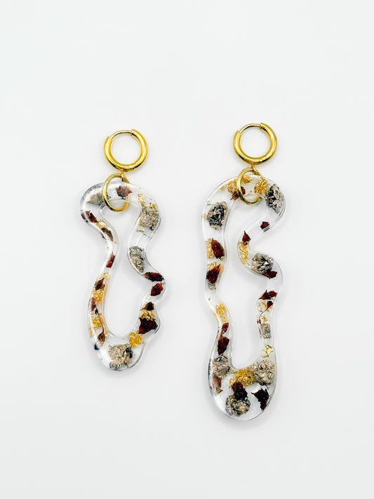 The Final Chapter Asymmetric Organic Earrings