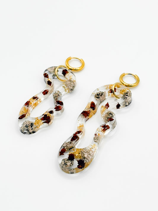 The Final Chapter Asymmetric Organic Earrings